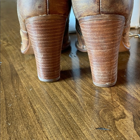 FRYE Villager Lace Dark Brown Leather Boot 6 - Picture 2 of 6